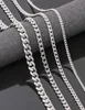 Vriua bredd 4569mm 1826 tum Anpassa längd Mens Högkvalitativa Stainls Steel Necklace Curb Cuban Link Chain Jewerly1297145