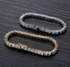 Braceuse de créateur Hip Hop Bijoux Hommes Diamond Tennis Bracelet Iced Out Bling Bangles Love Luxury Charm Bracelets pour Homme Gold 3788039