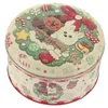 Bouteilles de rangement Christmas Tinplate Cookie Tin Candy Biscuits Boîte Boîte à cadeaux Small Gift Case de Noël Faveur