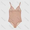 G Luxury Luxury One-Piece Bikini Lingerie Mesh Lettre broderie Sember-Through Lace Sexy Massuit de maillot de bain