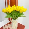 Dekoratif Çiçekler 10 PCS Lale Yapay Gerçek Touch Buket PE Köpük Düğün Töreni İçin Sahte Dekorasyon Ev Dekoru Ev Bahçesi