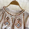 Женские блузки Hikigawa Chic Korean Fashion Women Vintage Emelcodery Рубашки повседневные свободные фонарь с длинным рукавом O -Blous