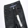 Purple Brand 2024 Nieuwe jeans high street black gat ontwerp dikke man rechte jeans slanke jeans