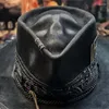 BERETS Plush Skull Cowboy Cap Skull 테마 모자 장식 어린이를위한 성인 의상 용품