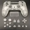 Gevallen voor Sony PS4 Pro JDS040 JDM 040 Controller Transparante voorkant achterbehuizing Shell Clear Case Cover Face Plate R1 L1 R2 L2 -knoppen