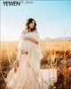 Zwangerschapsjurken 2 stukken conton linnen zwangerschapsjurk voor foto -schietfotografie jurk babydouche set yewen yd211008 Q240413