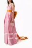 Party Dresses Sevintage Pink Taffeta Prom V-Neck Sleeveless A-Line Saudi Arabic Evening Gowns Formal Occasion Dress