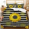 Juegos de ropa de cama conjuntos florales cubierta de la funda de almohada 3d para niños de girasol edredones euro cama ropa de cama de alta calidad textiles para el hogar