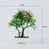 Dekorativa blommor Konstgjorda växter Kraftad hyacinthus orientalis Bonsai Liten Tree Pot Fake Plant Ornament for Home Garden Decor