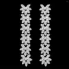 Halsbandörhängen Set 2024 Luxury Zirconia Crafted Wedding Jewelry Design Fashion Bridal Decoration Israel CZ Elegant Accessories 4 Pieces