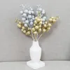 Fleurs décoratives 5pc Berry de Noël Berry Artificial Plante Fleur Plastique pour le mariage Décoration de la maison Party DIY Fake