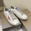 Designer skor platt läder vintage gamla smutsiga män kvinnor superstjärna klassisk kalvskinn sneakers svart vit rosa casual tränare loafers hike sport tennis skor