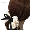 Clipes de cabelo Bowknot Clip Lace Ribbon Hairwarwarwarwarwarwarwarwarde de balé doce xxfd