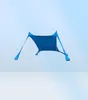 Tentes et abris 3 personnes de la tentative de plage Sun Shade Set Portable Owngoor Ombrage de sable avec sacs de sable Camping 7698305