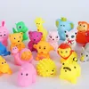 Bath Toys 10/5st Baby Cute Animals Bath Toy Swimming Water Toys Soft Rubber Float Squeeze Sound Play Play Funny Squeaky Bathing Gift 240413