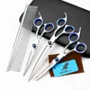 2024 5pcs/Set Stainless Steel Pet Dogs Grooming Scissors Suit Hairdresser Scissors for Dogs Professional Animal Barber Cutting Tools - for