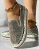Chaussures décontractées Locs de baskets à paillettes plates pour femmes à lacets fins fines paillettes de diamant épaisses confortables Vulcanisées