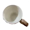 Кружки европейский стиль керамический кофейный чашка ретро -кружка легкая роскошная роскошная резинка послеобеденного чая чашки домашний завтрак молоко