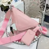 Projektant mody trójkąt crossbody tor 3-częściowy zestaw wszechstronny multi pochette Accessoires Hopo podnarm crossbody ręczny multi funkcjonalny łańcuch toreb w nowym stylu