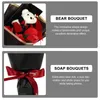 Decorative Flowers Plush Flower Graduation Bouquet Banquet Small Stuffed Animal Cloth Unique Decor Wedding Gifts For Guests