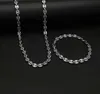 316L Sieć fasoli kawy ze stali nierdzewnej 22 QuotNecklace i 8quotbracelets moda biżuteria Hip Hop Zestaw złoty łańcuch dla mężczyzn7219787