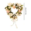 Декоративные цветы в форме сердца цветок венок с луком День Святого Валентина висят для свадебной входной двери декора