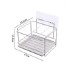 Kitchen Storage 1pc Sponge Holder Soap Drain Rack Sink Organizer Rag Dishcloth Brush Iron Shelf Bathroom 2024