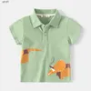 Polos Polos Summer Boys Camisas de pólo de manga curta para crianças desenhos animados Tees da escola para bebês roupas para crianças pequenas roupas 1-6t 230617 C240413