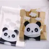 Gift Wrap Design 100pcs/lot 10x13cm Christmas Cadeau Zakjes Year Cookies Packaging With Cute Panda Self-adhesive Bags