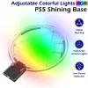 Ständer einstellbarer RGB -Konsolenständer, LED -Atmosphäre Lichtbasis vertikaler horizontaler Station Halter kompatibel mit PS5 Konsolenabfallschiff