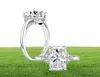 AINUOSHI Classic 925 Sterling Silver 40 Carat Cushion Cut Engagement Ring Simulated Diamond Wedding Silver Ring Jewelry Gifts 6258470