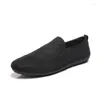 Casual Shoes Whoholl Men Luxury Trendy 2024 Slip On Formal Loafers Moccasins italienska svartgrå manliga körande sneakers