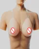 Silicone Bust Form Breast Pads Crossdress Artificial Fake Breast With Bra Strap For Breast Cancers 1 Piece 600g4112325