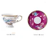 Cups Saucers Luxury High-Grade Bone China Coffee Cup Set European Ceramic Tea Suit Afternoon Mug With Saucer And Spoon