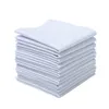 Table Napkin 12pcs 40x40cm White Cotton Napkins Reusable Handkerchief Dinner Serving Cloth Banquet Wedding Party Decoration