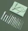 Nagelkunst -Kits Clipper -Set 16pcsset Langlebige Maniküre Pediküre Nagelhaut Remover -Datei Schere Green6997873