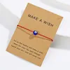 Bracelets de charme bracelet classique Amulet Evil Blue Eye Rouge Black String Corde tressée Friends Friends For Women Lucky State Bijoux