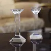 Bandlers modernes cristal artificiels transparents transparents romantiques à chandelle Dîner table cube décoration de maison de chandelle