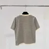 Camiseta de manga corta de punto de diseño de diseñadores de tejidos de tejidos de mujer para mujeres para la camiseta de manga corta bordada para la primavera/verano