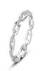 Neue 100 925 Sterling Silber Simple Ring Cadena Hueca Stapelbare charmante Fingerringe für Frauen Girls Party Accessoires Juwely6234153