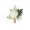 Flores decorativas Acessório de vestido Bracelete de casamento Mulheres Mulheres no noivo Broche Broche Casamento Floral Floral Pérola Corsage Flor da pulseira