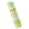 Bouteilles de rangement 12 rouleaux et goodies d'anniversaire de bande Washi Gift Scrapbooking Material Cadeaux Impression polyvalente Notebook bricolage