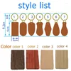 Party Decoration 10 Pieces Diy Blank Wood Keychains Square Carved Key Ring Wood Personalized Blank Taggar Pendant