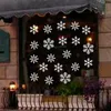 38 PCSLOT Snowflake Electrostatic Wall Stickers Window Children Room Christmas Decoration décoration pour la décoration intérieure Fond d'écran 240408