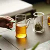 Copos de vinho espessos de bule de vidro de vidro doméstico utensílios domésticos fabricantes verdes pequenos conjuntos de alta temperatura