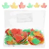 Decorative Flowers 110 Pcs Christmas Cake Inserting Card Decor Cute Cupcake Topper Sticky Rice Paper