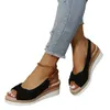 Women Sandals Wedges Fashion Fashion Fashion Peep Toe Comfort Cuci leggeri con tacchi alti resistenti alle donne sandali di matrimonio 240401