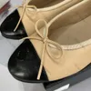 Дизайнерские сандалии черные балетные балеты обувь канал париж роскошные женщины кожа