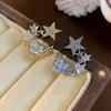 Studörhängen Xuye Summer Fashion Sweet Statement Zirconia Stars S925 Silver Needle Elegant Temperament Luxury Jewelry