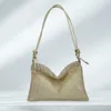 Сумки для плеча женщина бриллиантовые сумки элегантная глитерная стропа на молнии мода.